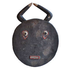 African Art- Large Round Ceremonial Mask, Baule/Goli