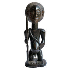 Vintage African Art- Luba Standing Hunter Figure from Zaire