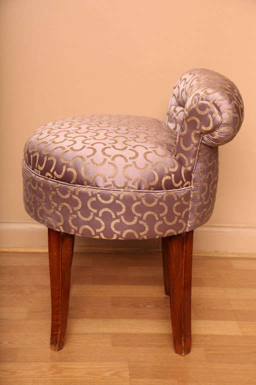 French Deco Vanity Stool/  Budoir Chair For Sale