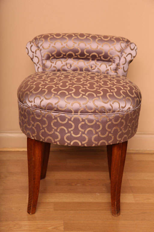 Mid-20th Century Deco Vanity Stool/  Budoir Chair For Sale