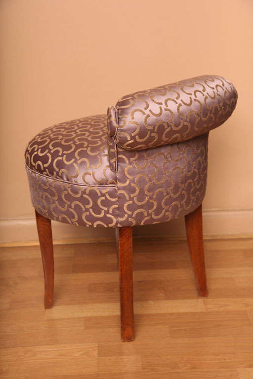Deco Vanity Stool/  Budoir Chair For Sale 2