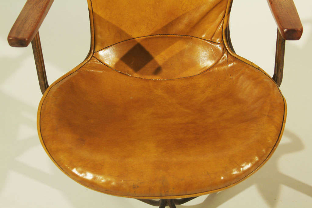 Leather Pair of Ion Chairs from 1962 Seattle Worlds Fair