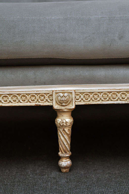 Exquisitely Carved Louis XVI Style Banquette by Jansen 2