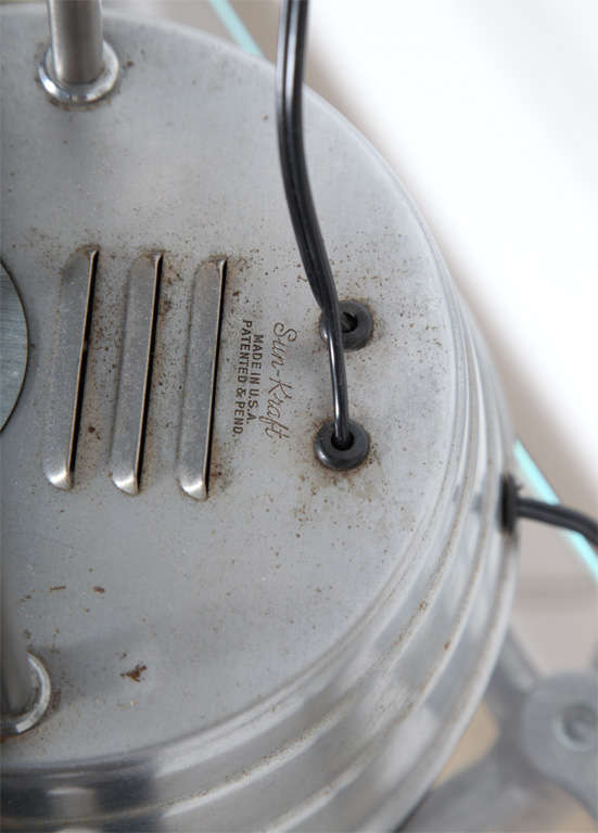 1940's Articulating Sun-Kraft Aluminum Table Lamps In Good Condition In Bainbridge, NY