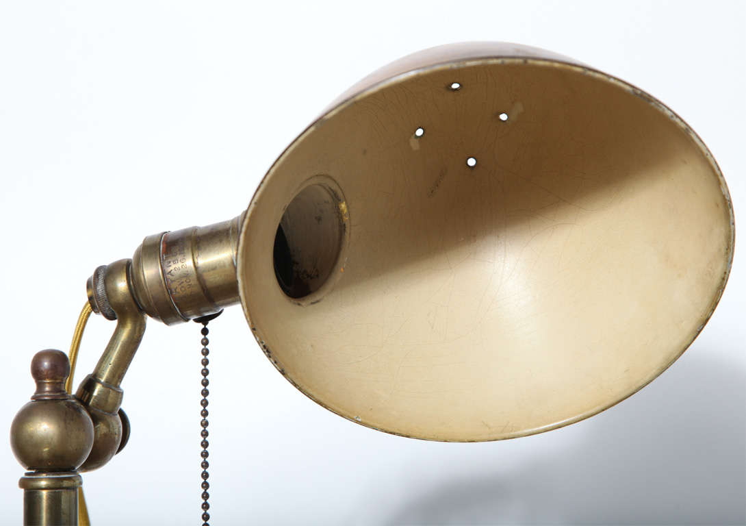 20th Century Bradley & Hubbard Brass Pharmacy Lamp
