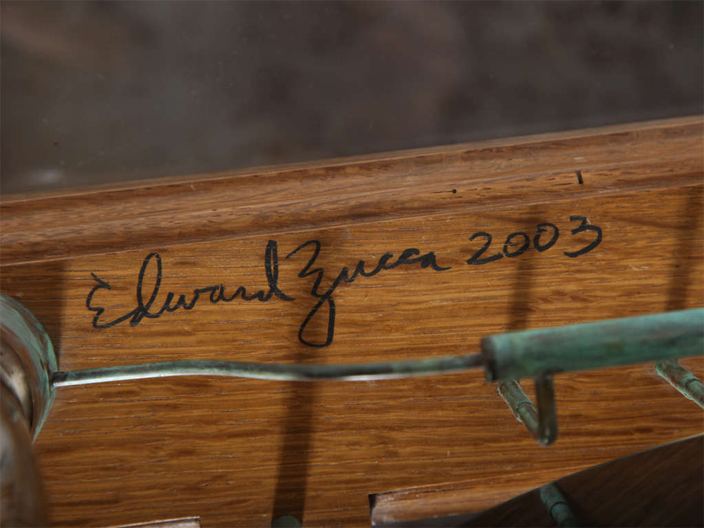 Edward Zucca 9 Mystery Science Table Lamp Sculpture For Sale at 1stdibs