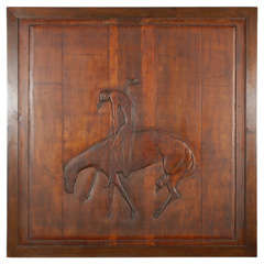 Fantastic Hand Carved W.P.A. Artist "End Of The Run"