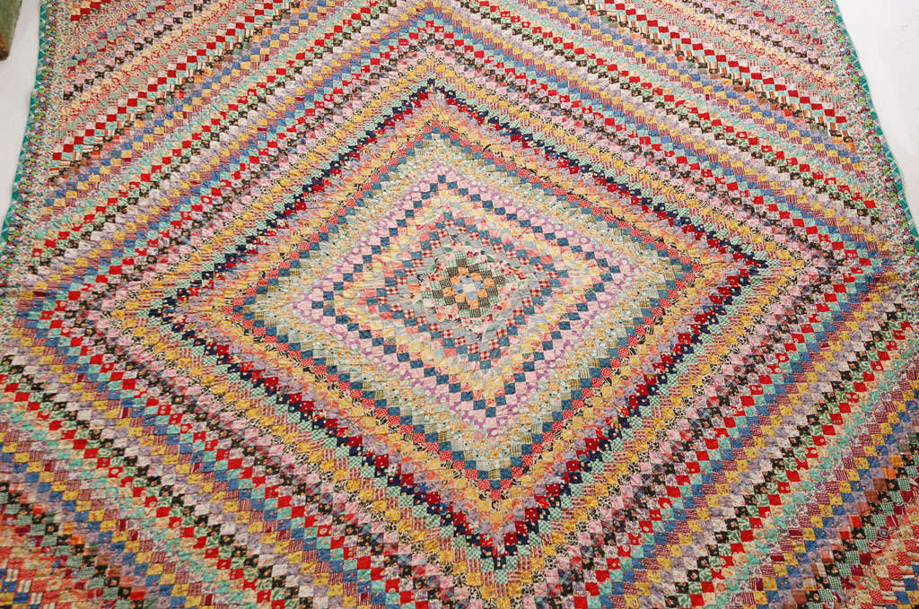 Mid-20th Century 1930's Postage Stamp Quilt From Ohio With Over  6, 000 Pieces
