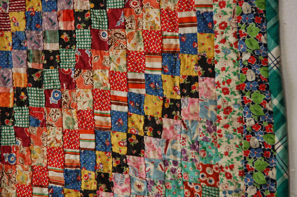 1930's Postage Stamp Quilt From Ohio With Over  6, 000 Pieces 2