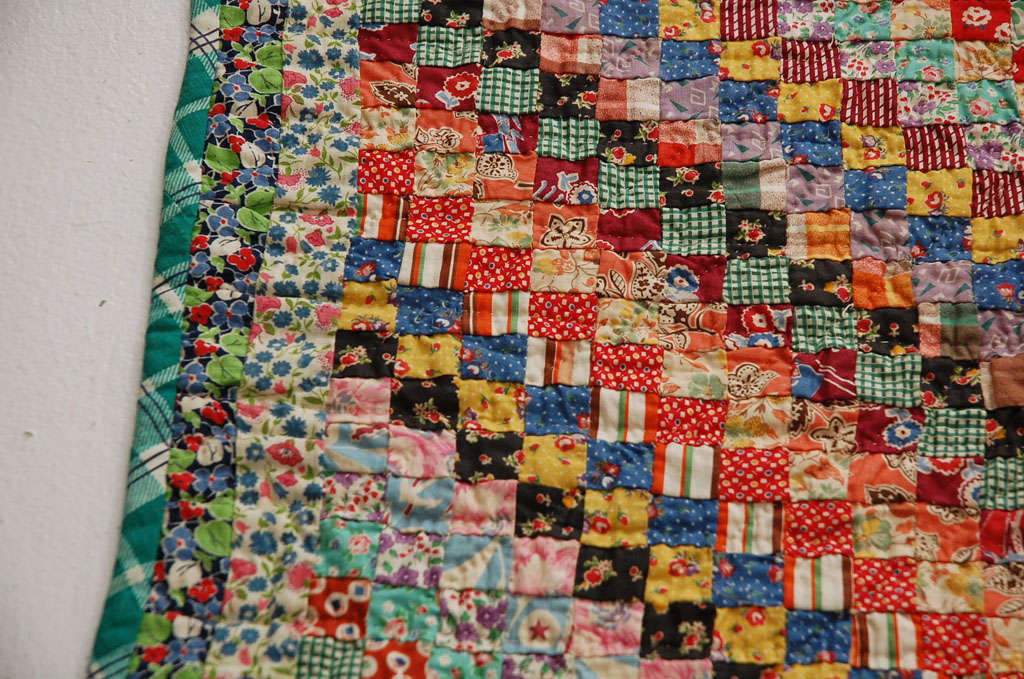 1930's Postage Stamp Quilt From Ohio With Over  6, 000 Pieces 3