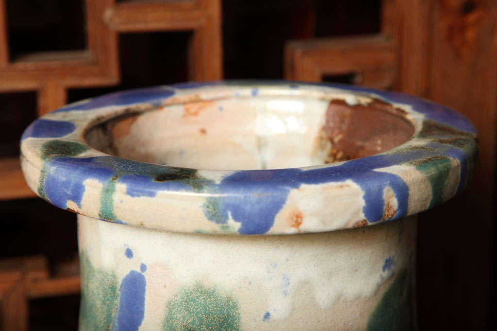 19th Century Meiji Glazed Ceramic Jar from the Japanese Shigaraki Kilns 4