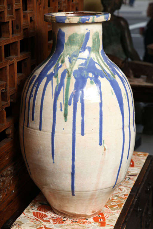 19th Century Meiji Glazed Ceramic Jar from the Japanese Shigaraki Kilns 5