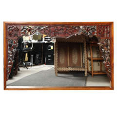 Large Mirror With Antique Carving andOriginal Lacquer 5
