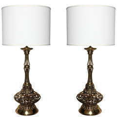 Mid Century Moroccan Table Lamps