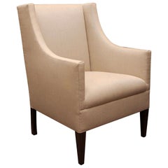 "Edward" by Lee Stanton Armchair Upholstered in Belgian Linen or Custom Fabric 