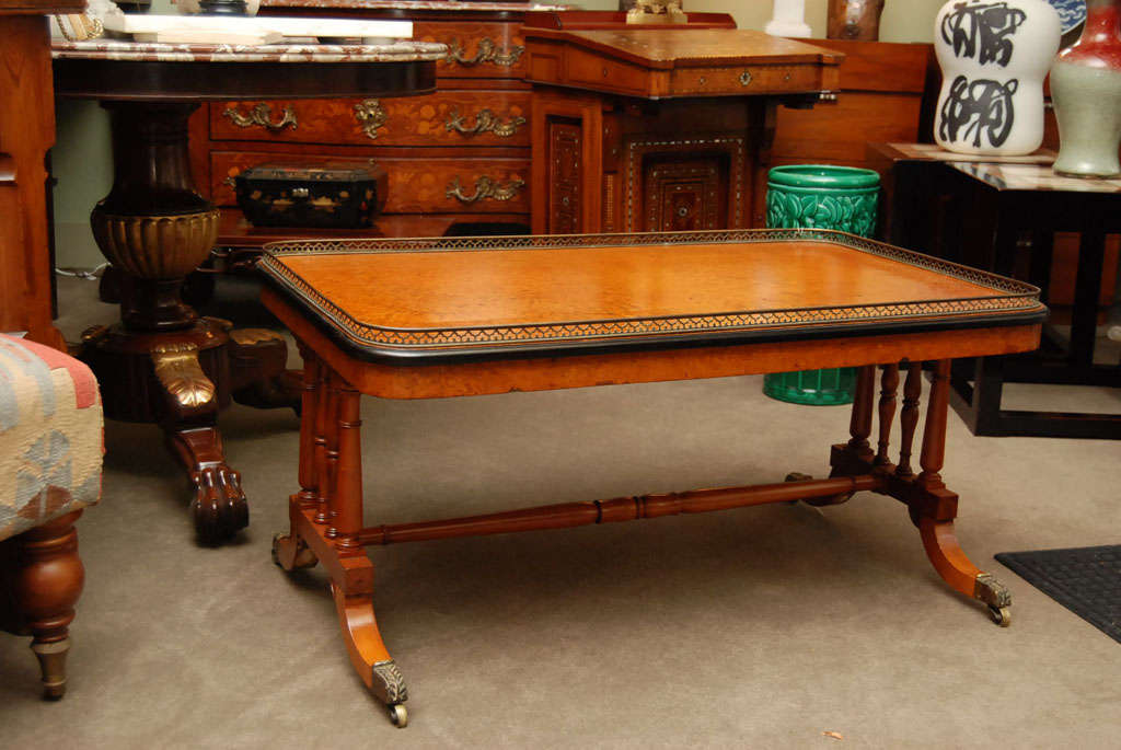 Emboyna Wood Cocktail Table.