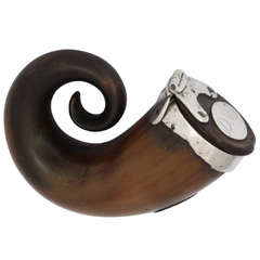 Scottish Sterling Silver-Mounted Horn Mull