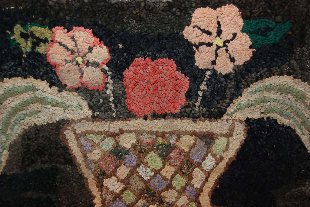 American Fanciful Hooked Rug