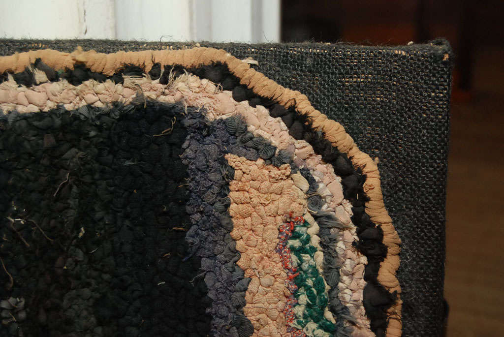19th Century Fanciful Hooked Rug