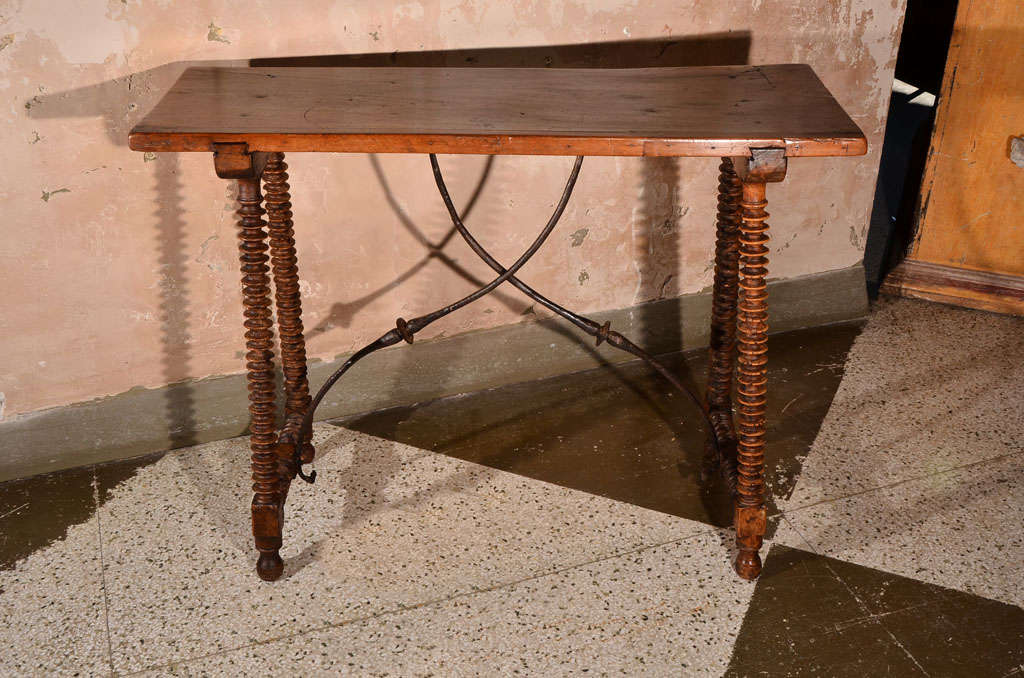 Late 17th. c Iron Strap Console