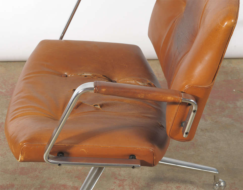 Leather Preben Fabricius and Jorgen Kastholm - Office Chair