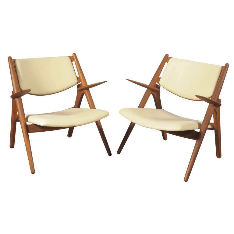 Hans J Wegner - Sawbuck Chair, Model CH-28, pair