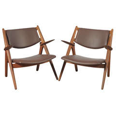 Hans J Wegner - Sawbuck Chair, pair