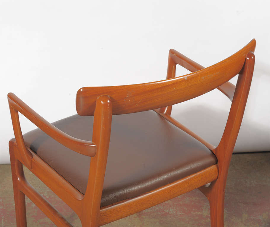 Leather Ole Wanscher Dining Chairs, Set of Six