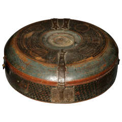 Circular Indian Lacquered Box, 18/19th Century