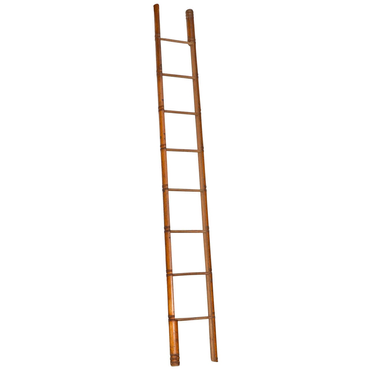 End of 19th Century Rare and High Library Ladder For Sale
