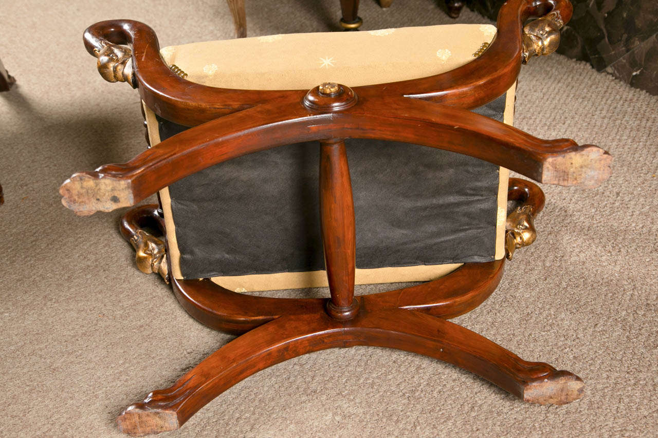 Pair of French Neoclassical Style Walnut Benches 6