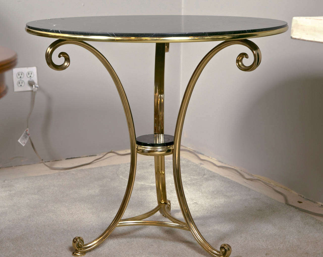 American Art Deco Style Marble Top Center Table