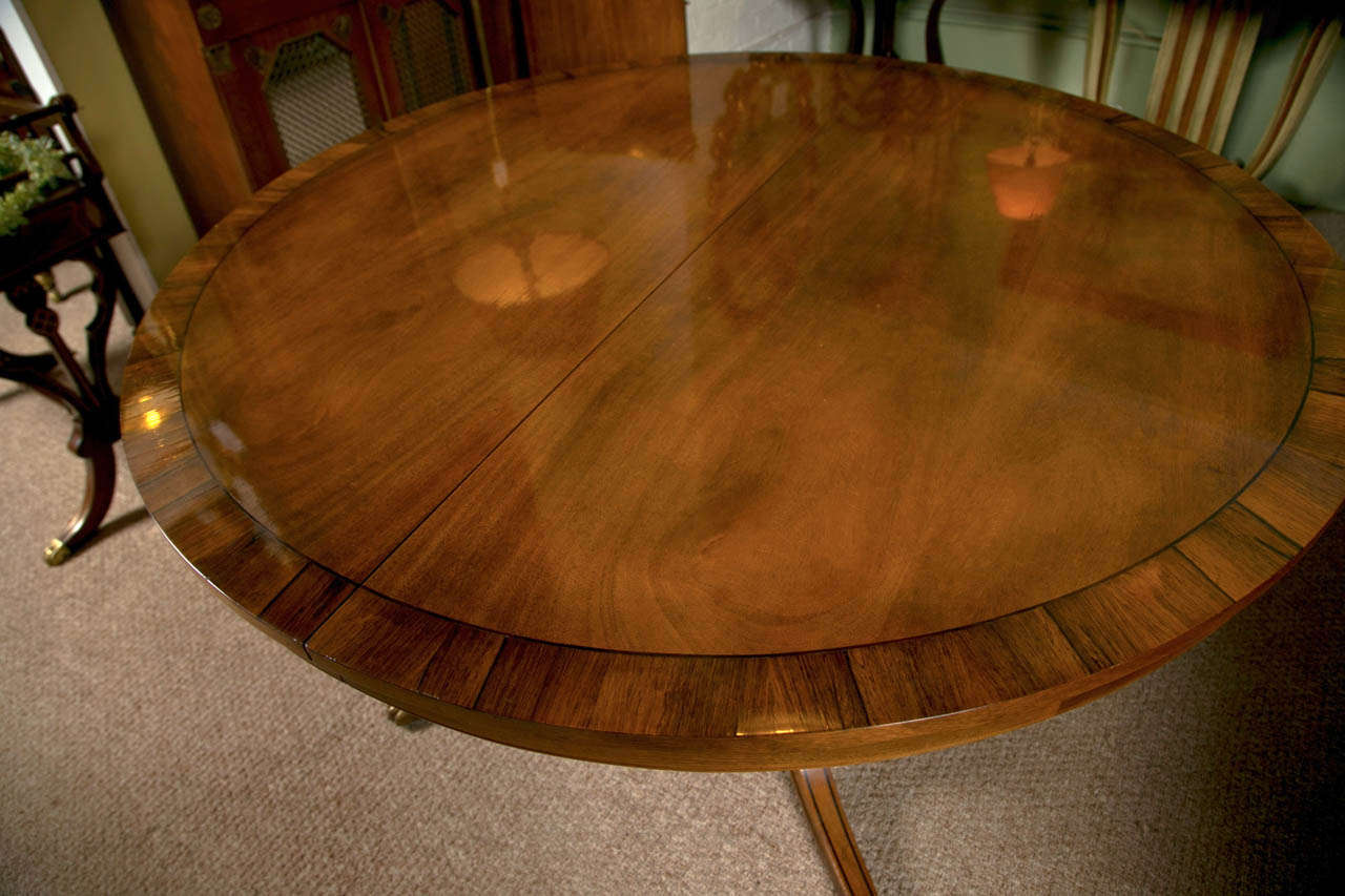 English Regency Style Mahogany Circular Dining Table 1