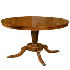 English Regency Style Mahogany Circular Dining Table