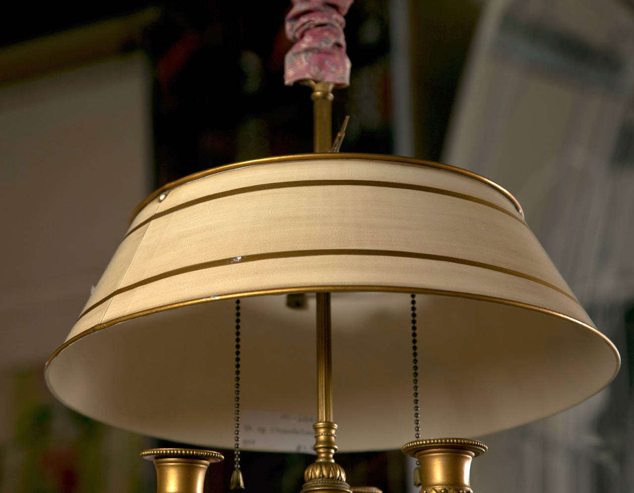 Pair of Finely Chased Bronze Doré Louis XV Style Chandeliers Three