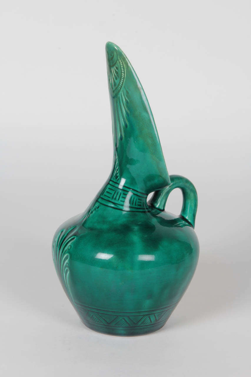 Christopher Dresser (1834-1904) UK.
Linthorpe Art Pottery, Middlesbrough, England.
Henry Tooth Artistic Manager Linthorpe (1842-1918) UK.

