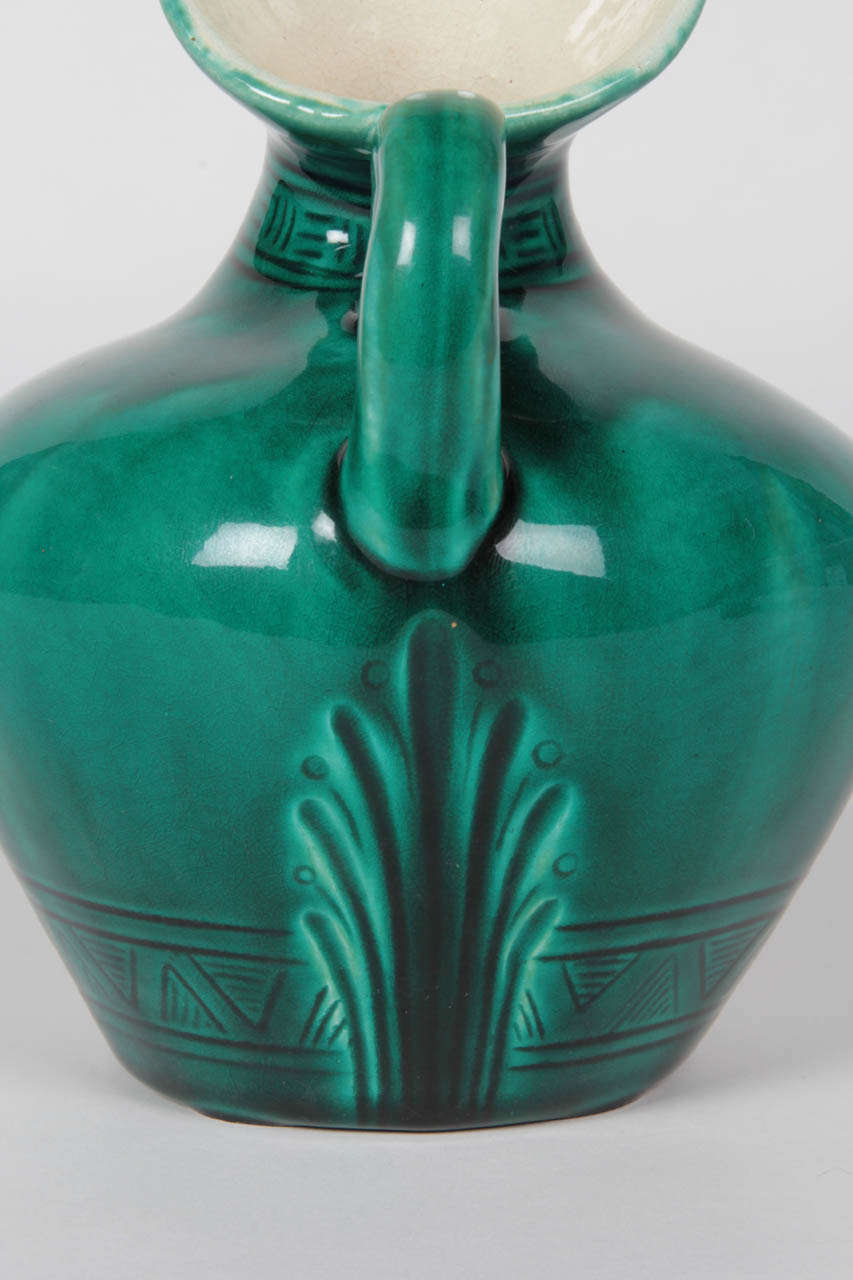 Earthenware Christopher Dresser, Linthorpe Art Pottery Aesthetic Movement Pitcher, 1879-1882 For Sale