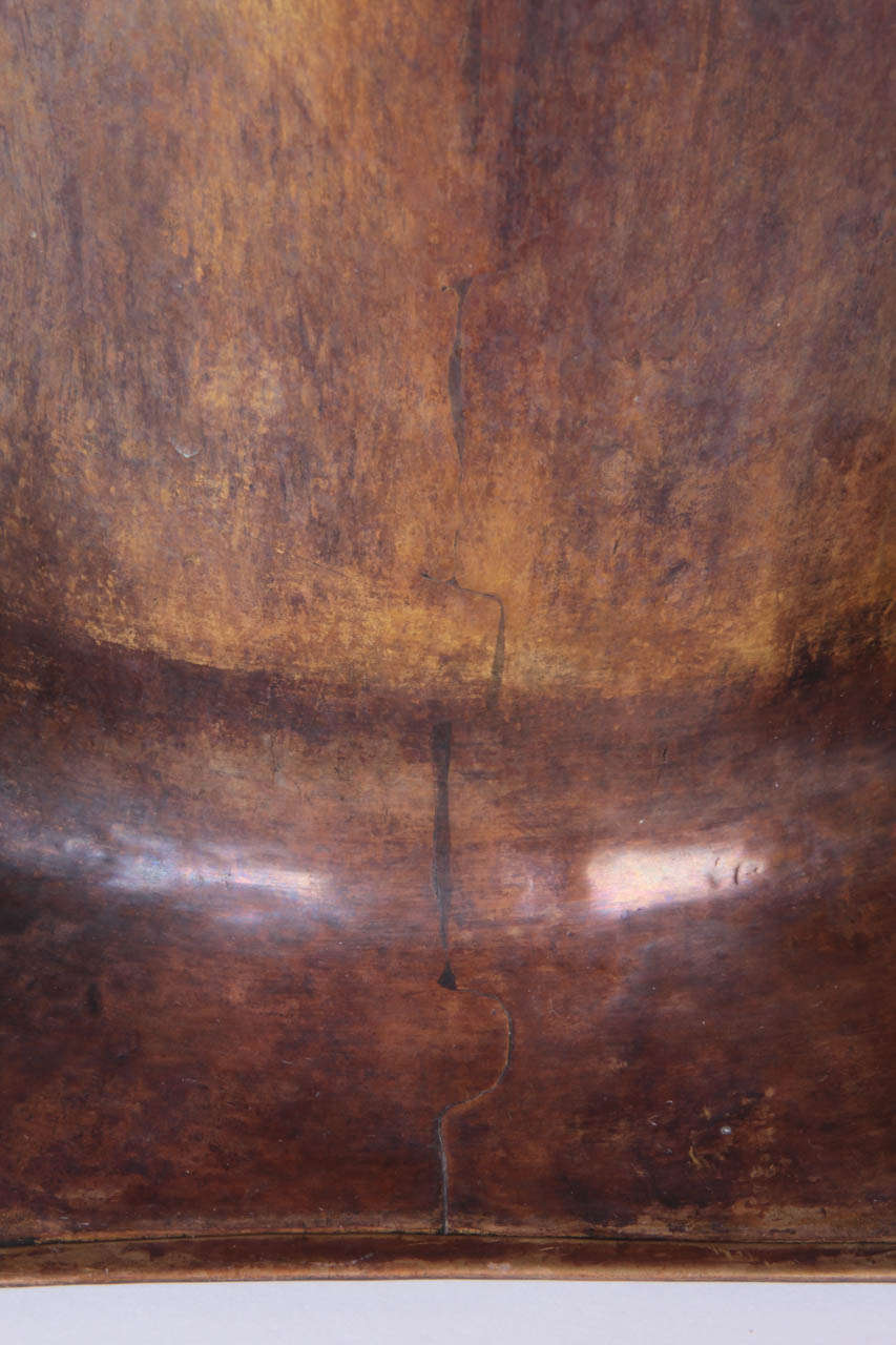 Harry St. John Dixon attributed American Arts & Crafts Handwrought Copper Floor Vase circa 1920 For Sale 1