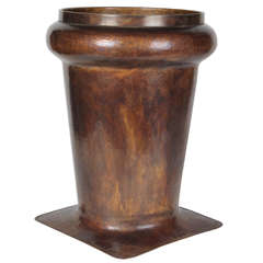 Harry St. John Dixon attributed American Arts & Crafts Handwrought Copper Floor Vase circa 1920