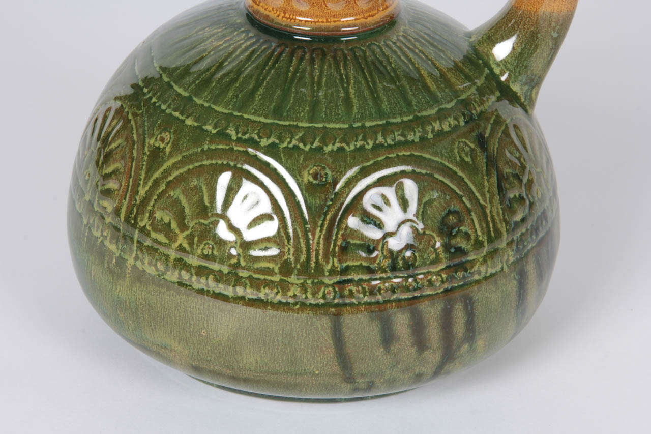 Christopher Dresser / Linthorpe Art Pottery Rare Aesthetic Movement "Persian" jug 18791882 For