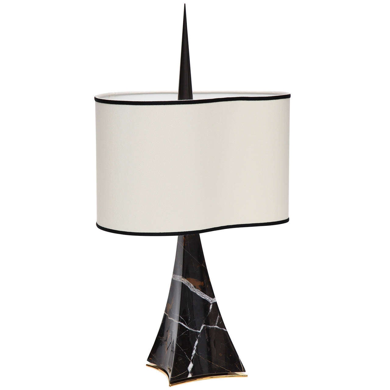 Achille Salvagni, "Olympia", Marble and Bronze Table Lamp, Italy, 2013