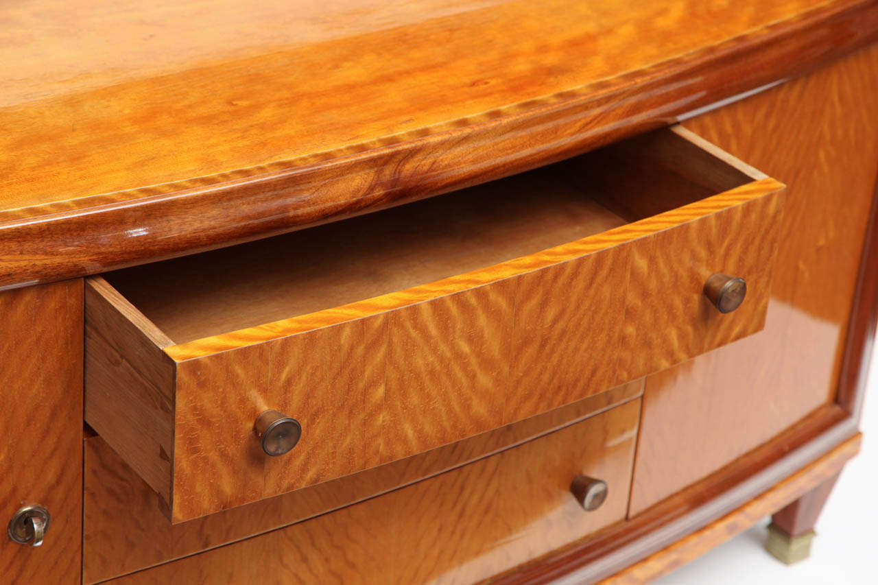 Art Deco Bow Front Cabinet in Mahogany 2