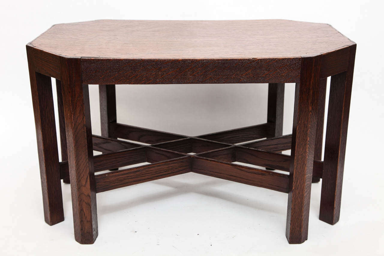American 1920s Architectural Wood Table