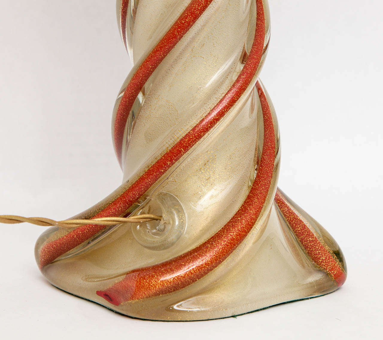  Seguso Table Lamp Mid Century Modern Murano Art Glass Italy 1950's For Sale 2