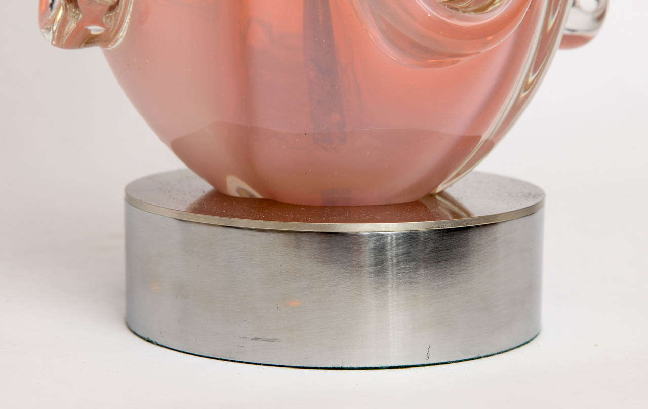 Mid-20th Century Seguso 1950s Sculptural Murano Glass Lamp