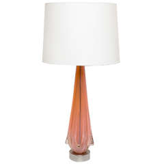 Seguso 1950s Sculptural Murano Glass Lamp