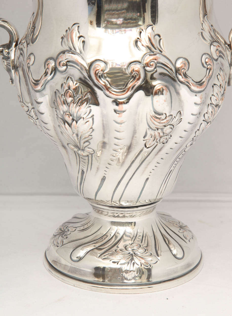 British Large Late Georgian Sheffield Plated Cup and Cover