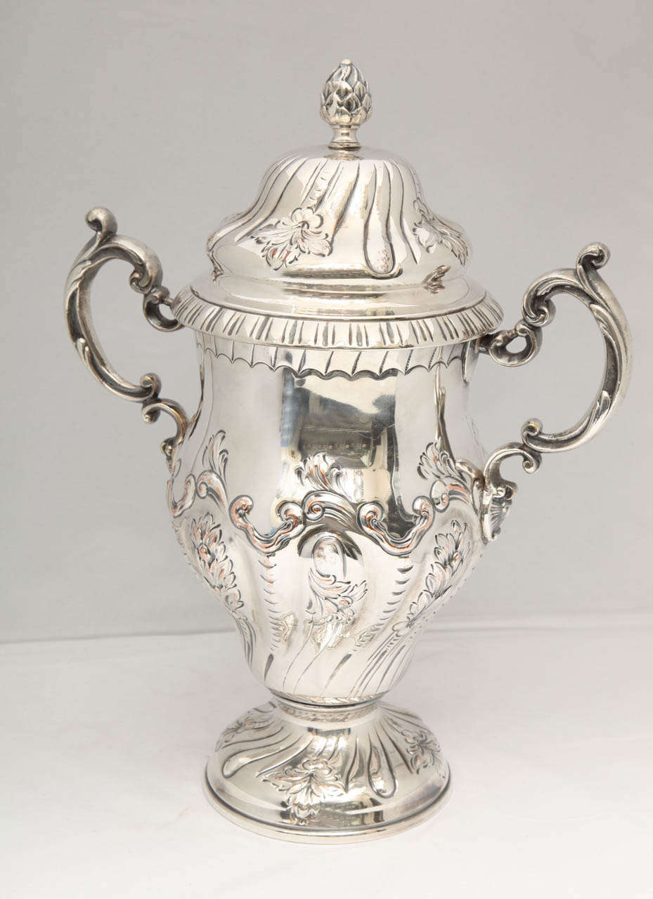 Large Late Georgian Sheffield Plated Cup and Cover 1