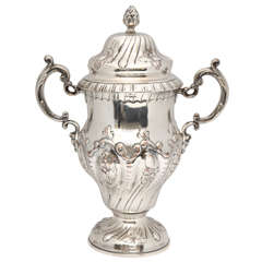 Large Late Georgian Sheffield Plated Cup and Cover 1