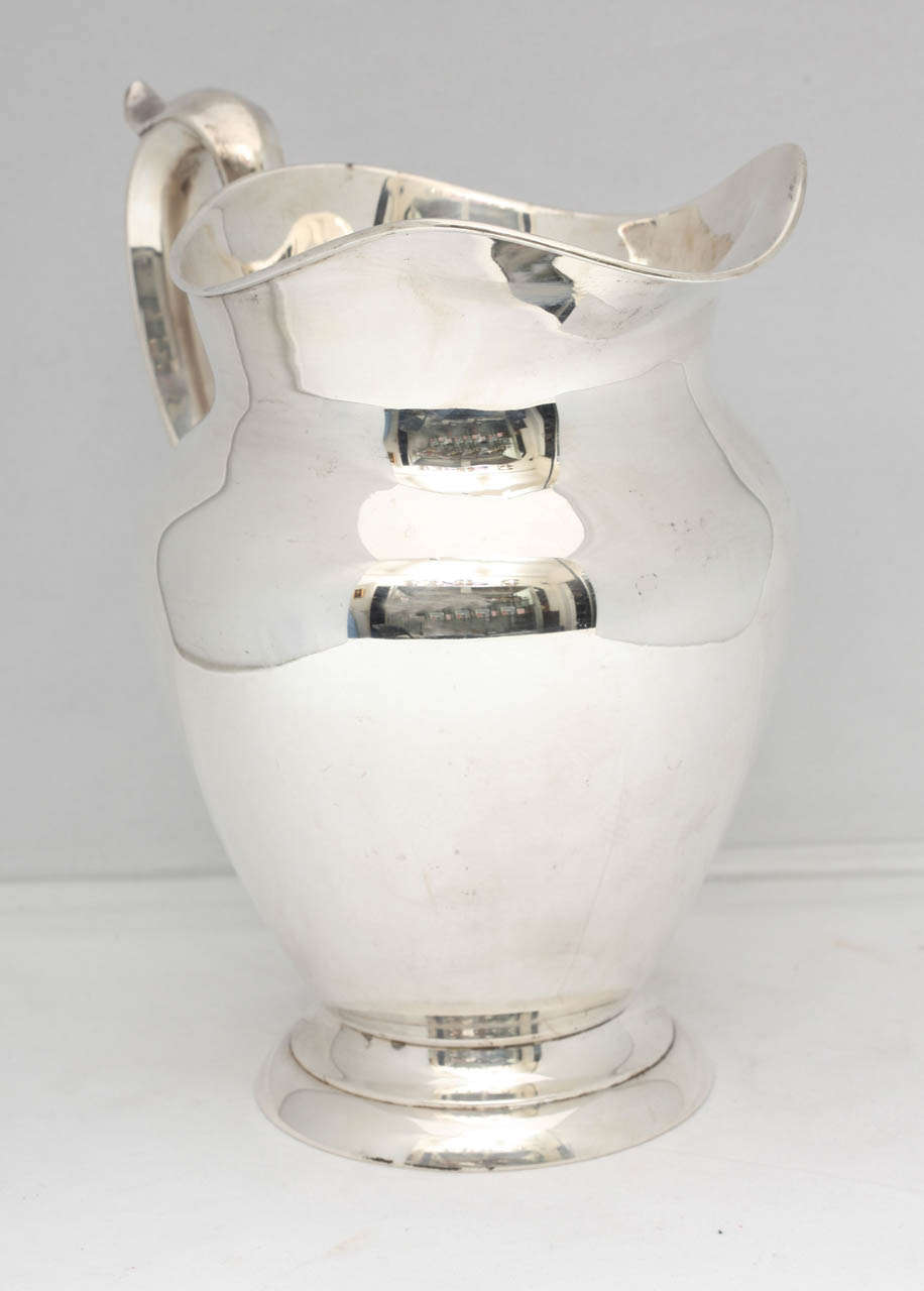 Sterling silver water pitcher, The Gorham Corp., Providence, Rhode Island, year-marked for 1951. @8 3/4
